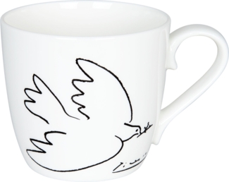 KÖNITZ 1120570210 Becher Picasso - La Colombe de la Paix (Die Friedenstaube) - 425 ml aus Bone China Porzellan