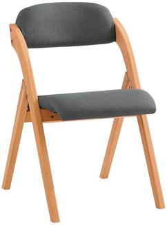 SoBuy FST92-SG Klappstuhl, Stoff, Lackiert, Dunkelgrau, 41,5 x 77 x 47,5 cm