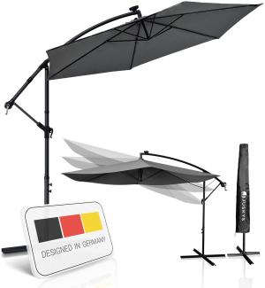 Juskys 'Brazil' Sonnenschirm, Polyester grau, Ø 330 cm