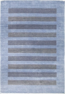 Morgenland Wollteppich - Stripy - rechteckig - 220x160 - Blau