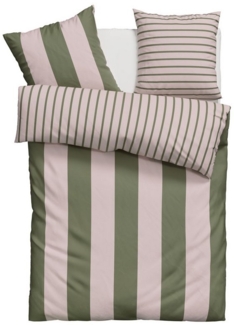 OTTO home Bettwäsche Sari Trend, Linon, 2 teilig, moderne Bettwäsche mit Streifen, frische Farben, ab Größe 135x200 cm