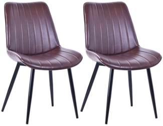 HOMAVO Esszimmerstuhl YZ1 STUHL-SET 2 Stück in Stoff oder Kunstleder – modern & gepolstert (2Set)