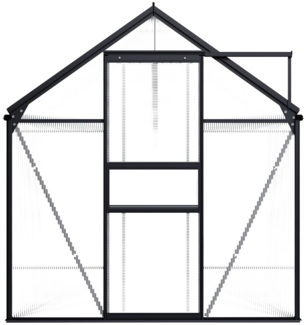 vidaXL Gewächshaus Anthrazit Aluminium 7,03 m² 48212