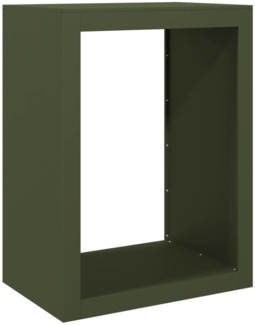vidaXL Brennholzregal Grün 60x40x80 cm Stahl 850999