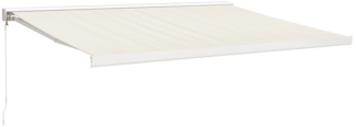 vidaXL Markise Einziehbar Creme 4x3 m Stoff und Aluminium 3154528