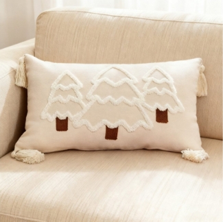 OKWISH Kissenbezüge Weihnachtskissenbezug 30x50 cm Sofakissenbezug Dekokissenbezug, (1 Stück), mit Weihnachtsbaum-Motiv unsichtbarer Reißverschluss festliche Deko