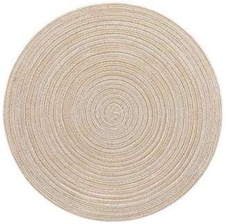 OKWISH Platzset 6er Tischset Platz-Matten Platzdeckchen Tischsets Platzsets 38 cm, (Abgrifffeste Hitzebeständig und Schmutzabweisend, 6-St, Geflochten Tischmatte Esstisch Untersetzer Rutschfest Abwaschbar), für Hause Küche Speisetisch Restaurant Zuhaus...