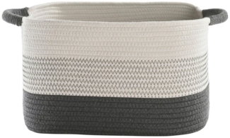 casa NOVA Aufbewahrungskorb BELIOS, Korb, Weiß, Grau, 39 x 23 cm (1 St)