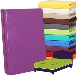 Traumschlaf Flausch Biber Boxspring Matratzen Spannbettlaken, Burgund, 140x200 cm