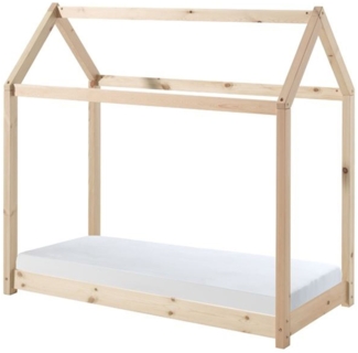 Hausbett Kandace 146x78x133 Kinderbett Massivholz Natur
