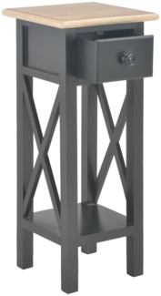 vidaXL Beistelltisch Schwarz 27 x 27 x 65,5 cm Holz 280059
