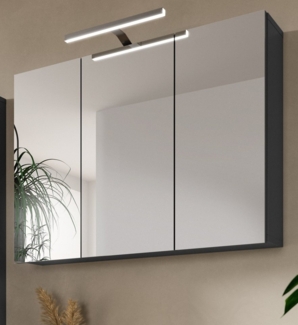 Inn. Furn Badezimmerspiegelschrank Strong (Badschrank in grau, 3-türig, Breite 80 cm) mit Soft-Close-Funktion