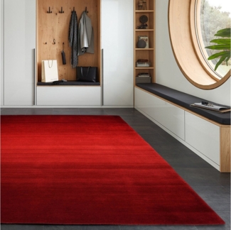 THEKO Wollteppich Wool Comfort, rechteckig, Höhe: 14 mm, Handweb Teppich, reine Wolle, handgewebt, brilliante Farben, Scandi