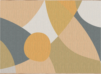 Vente-unique - Designer-Teppich mit abstraktem Muster - Indoor oder Outdoor - 150 x 200 cm - Mehrfarbig - CREYSSE