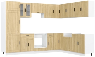 vidaXL 14-tlg. Küchenschrank-Set Porto Sonoma-Eiche Holzwerkstoff 3314994