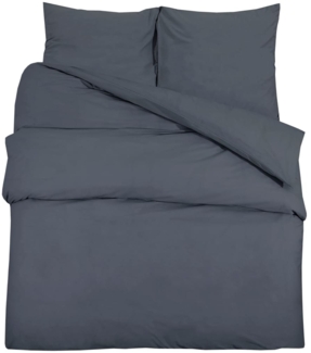 vidaXL Bettwäsche-Set Anthrazit 260x240 cm Leichte Mikrofaser 135940