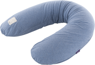 Träumeland Bezug für Sillkissen, 180 cm, atmungsaktiv & waschbar, 100 % Baumwoll-Jersey, Blau