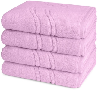 Ross Cashmere feeling 4 tlg. Frottier-Set - 4 X Handtuch (50 X 100cm) - 520 g/m2 - Mauve