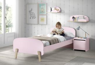 Set Kiddy best. aus Einzelbett, Nachtkonsole, Wandregal 65 cm und Wandregal 45 cm