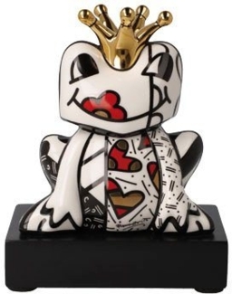 Goebel Figur Romero Britto - Golden Prince, Pop Art, Porzellan, Bunt, 14. 5 cm, 66453181