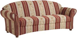 Sofa 2,5-Sitzer Kama Bezug Chenille Buche nussbaum dunkel / rot 21535