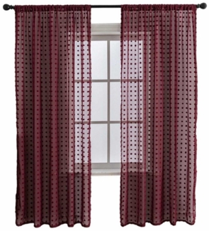 MAGICSHE Gardine 2er Set Voile Vorhang Schlafzimmer Transparent Bommel-Vorhänge
