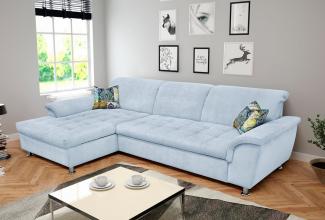 DOMO collection Ecksofa Franzi Steppung im Sitzbereich B7T/H: 278/162/80 cm, L-Form, wahlweise mit Bettfunktion, Bettkasten und Kopfteilverstellung