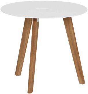 Alba Beistelltisch Ø50x45 cm Teakholz Couchtisch Kaffeetisch Wohnzimmertisch
