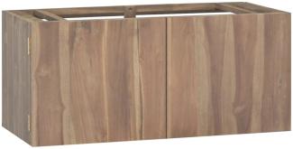 vidaXL Wand-Badschrank 90x39x40 cm Massivholz Teak 338254