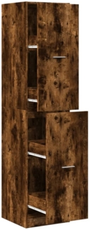 vidaXL Apothekerschrank Räuchereiche 40x41x174,5 cm Holzwerkstoff 3309649