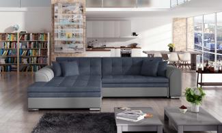 ELTAP 'Sorento', Ecksofa, Eckcouch, Blau / Grau, 78 x 194 x 296 cm, Links