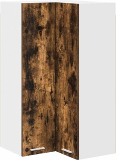 vidaXL Hängeschrank Riga Geräucherte Eiche und Weiß 57 x 57 x 100 cm 884374