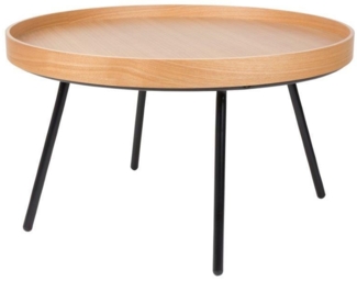 'Oak Tray' Couchtisch, natur/schwarz mit Tablett
