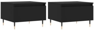 Couchtische, Sofatische 2 Stk. Schwarz 50 x 46 x 35 cm Holzwerkstoff