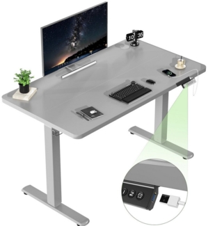 HOMALL Schreibtisch Höhenverstellbarer mit USB-Ladefunktion und Wecker-Erinnerung (2 Höheneinstellungen 5 Farben und 6 Größen für eine Vielzahl von Arbeits- und Lernumgebungen)