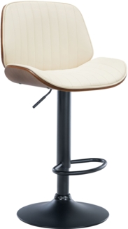 CLP Barhocker Nova Kunstleder drehbar mit Höhenverstellung,walnuss/creme