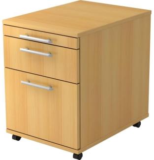 Rollcontainer 1605 58cm, 1 Schub, 1 HR RE Buche