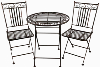Tischset Culta aus Metall klappbar 3-tlg. - Gartenmöbel Sitzgarnitur
