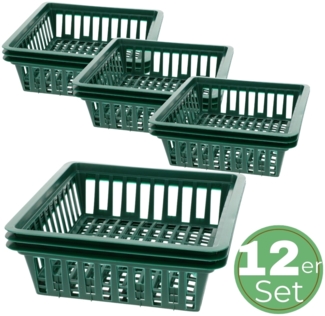 GarPet Pflanzschale 12x Pflanzkörbe für Blumenzwiebeln Pflanzkorb Pflanzschale 28x26 cm