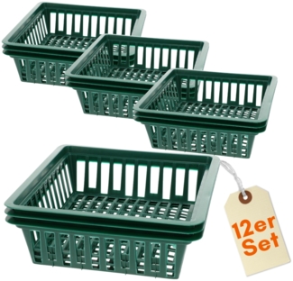 GarPet Pflanzschale 12x Pflanzkörbe für Blumenzwiebeln Pflanzkorb Pflanzschale 28x26 cm