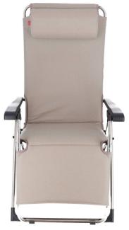 Relaxliege Amida XXL aus Aluminium, Taupe