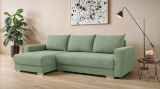 Home affaire Ecksofa MAGHERA universell Schlafsofa mit Bettkasten, Maße B/T/H: 255/142/84cm, L-Form mit Recamiere rechts oder links montierbar, hoher Sitzkomfort