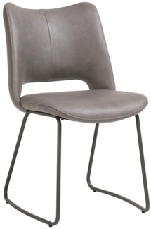 Stuhl Kodi, Mikrofaser, Braun, 52 x 85 x 62 cm