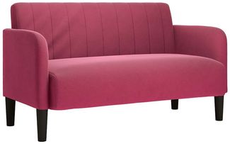 vidaXL Zweisitzer-Sofa Weinrot 109 cm Samt 4100591