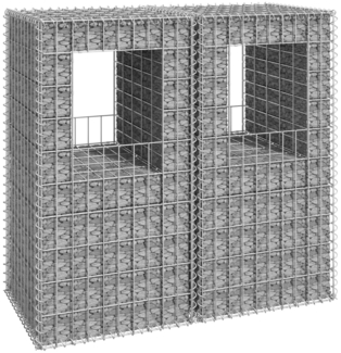 vidaXL Gabionensäulen 2 Stk. 50x50x100 cm Eisen 151269