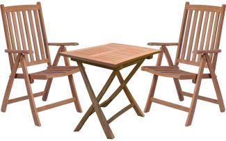 Tischgruppe, 3-Teilig, TEAK, SOLO