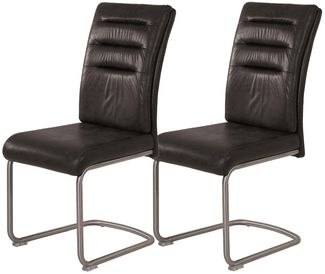 2er Set Schwingstuhl Paula - Vintage Anthrazit