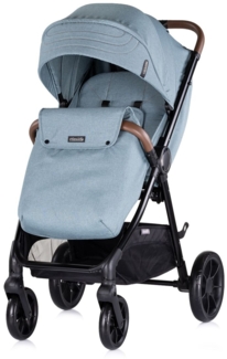 Chipolino Kombikinderwagen Ultera 2 in 1 Babyschale Fußabdeckung klappbar Korb hellblau