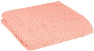 Ross Uni Handtücher Sensual Skin 9001 Zopfmuster|Handtuch 50x100 cm| peach-pink