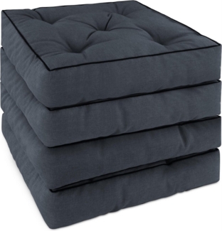 Aspero Sitzauflage 4 Stuhlkissen 40x40 cm Padua, Gepolsterte Outdoor Auflage mit Steppung